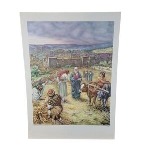 Vintage 1962 Southern Baptist Sunday School‎ Print Land for an Altar King David